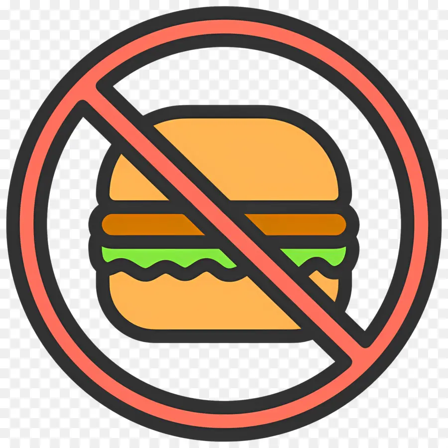 Pas De Nourriture，Aucun Signe De Hamburger PNG