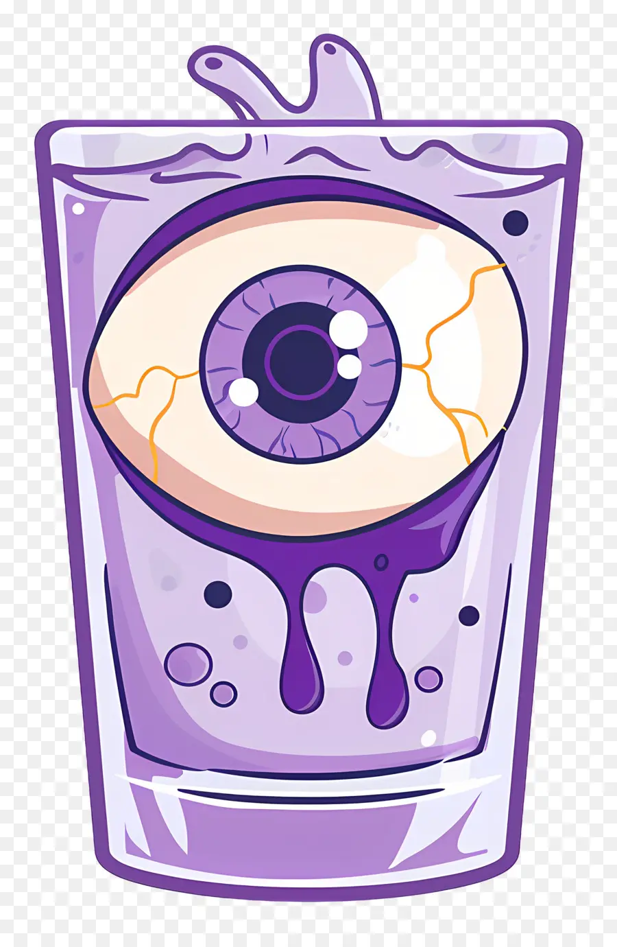 Boisson D'halloween，Boisson Violette Aux Globes Oculaires PNG