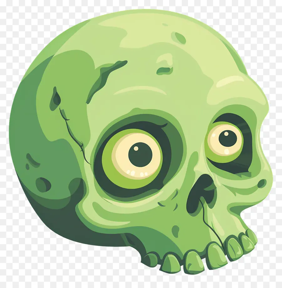 Crâne D'halloween，Tête De Zombie PNG