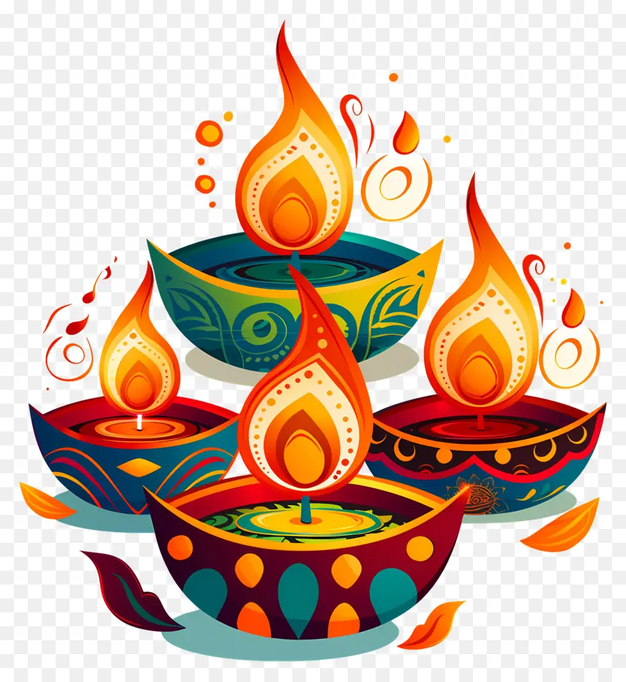 Bougie De Diwali，Des Diyas Dynamiques PNG