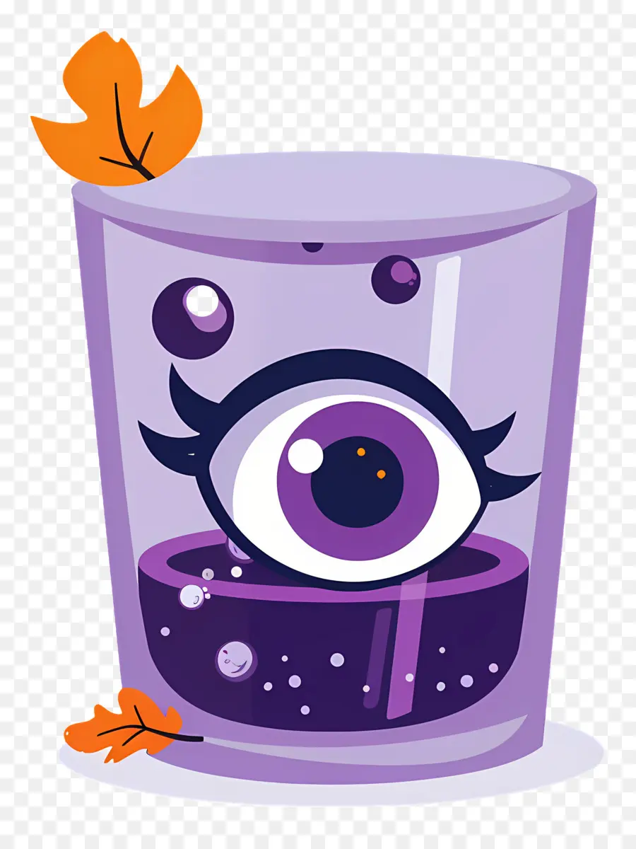 Boisson D'halloween，Boisson Violette Aux Globes Oculaires PNG