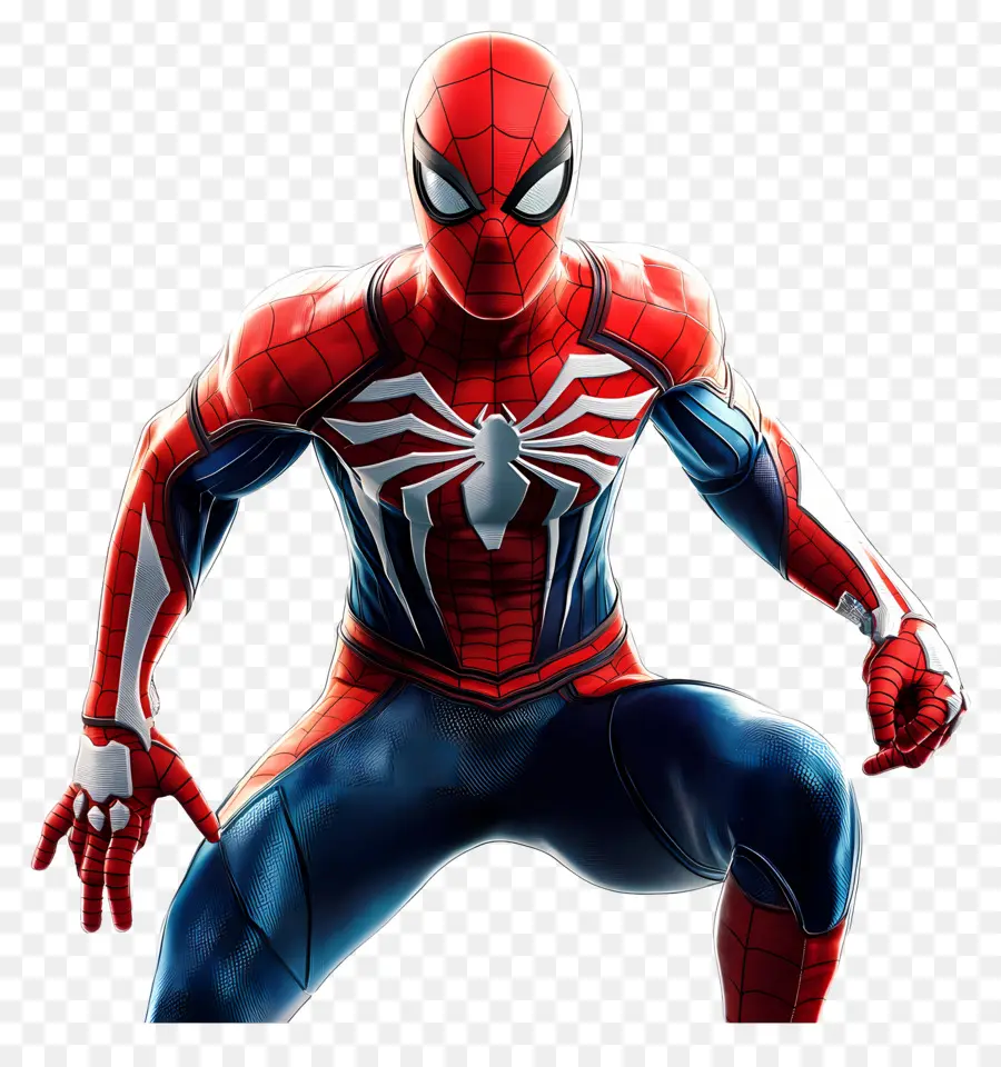 Spiderman Debout，Pose De Spider Man En Action PNG