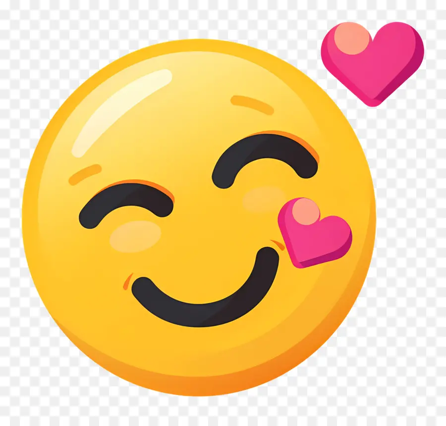 Bisou Smiley，Emoji Yeux De Coeur PNG