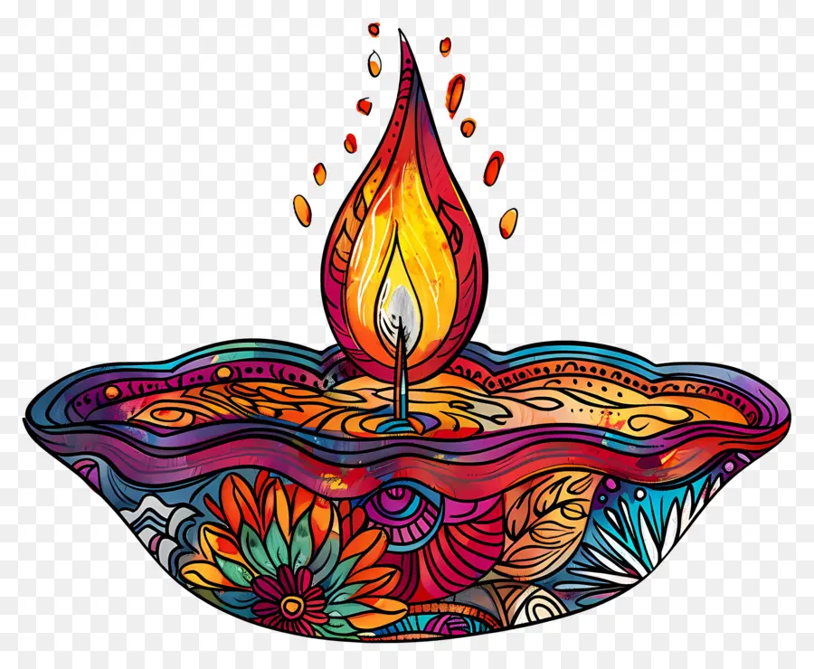 Diwali Diya，Diya Artistique PNG