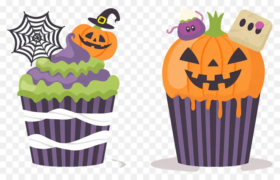 Petits Gâteaux D'halloween，Citrouille PNG