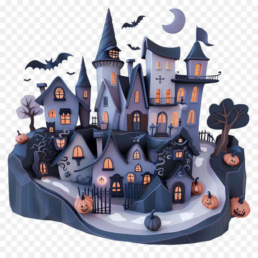 Ville D'halloween，Scène D'halloween PNG