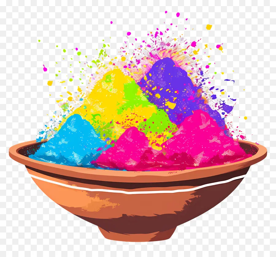 Fond De Holi，Poudres Colorées PNG