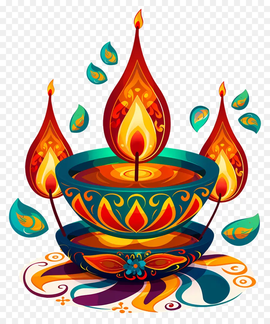 Bougie De Diwali，Diya Décoratif PNG