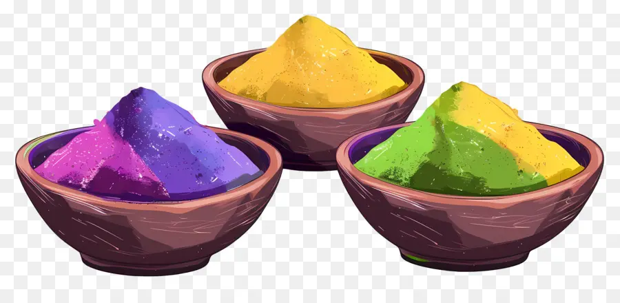 Fond De Holi，Poudres Colorées PNG