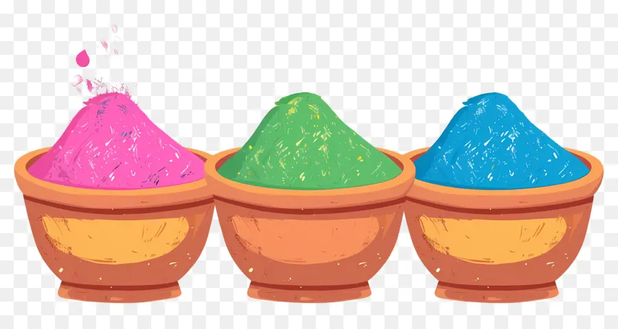 Fond De Holi，Poudres Colorées PNG