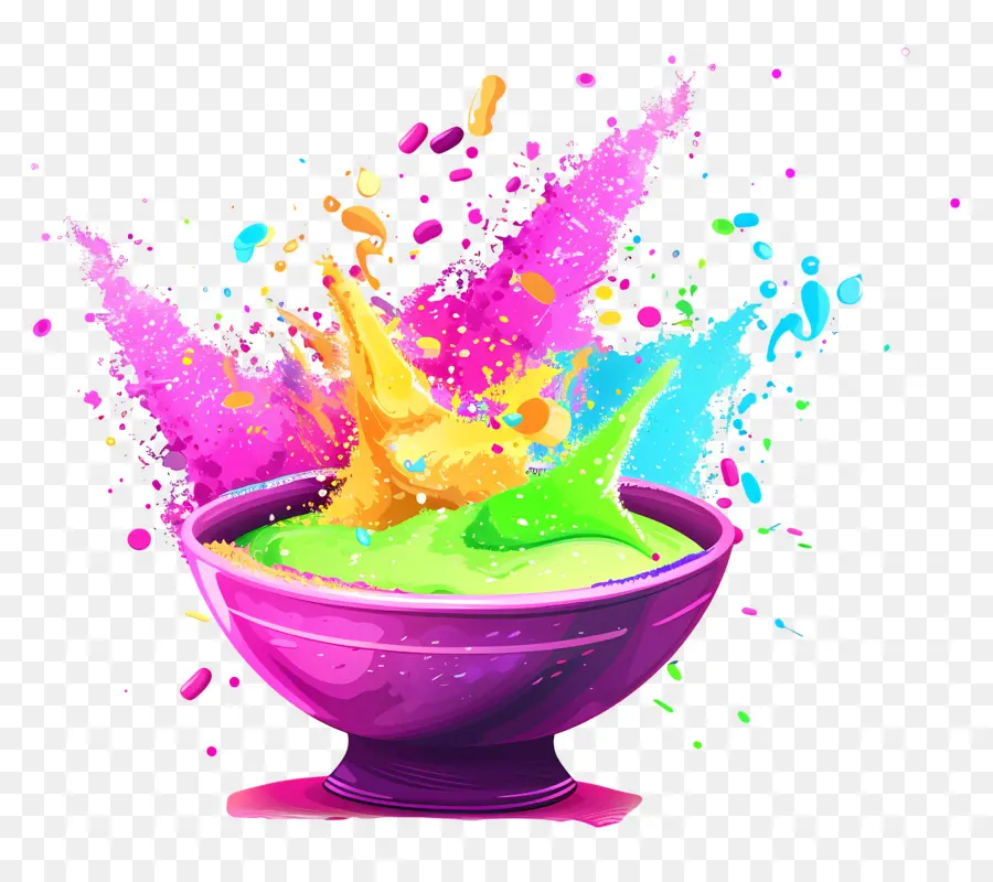 Fond De Holi，Éclaboussure De Couleur PNG