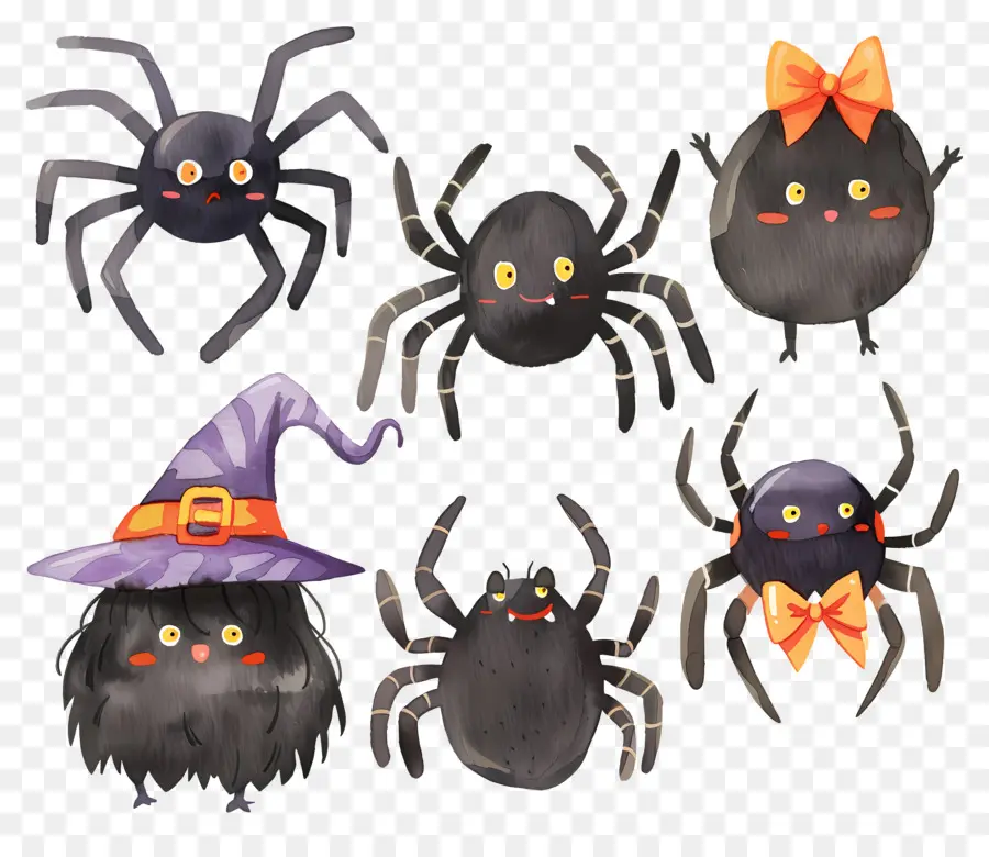 Araignées D'halloween，Araignées Effrayantes PNG