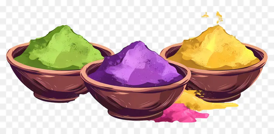 Fond De Holi，Poudres Colorées PNG