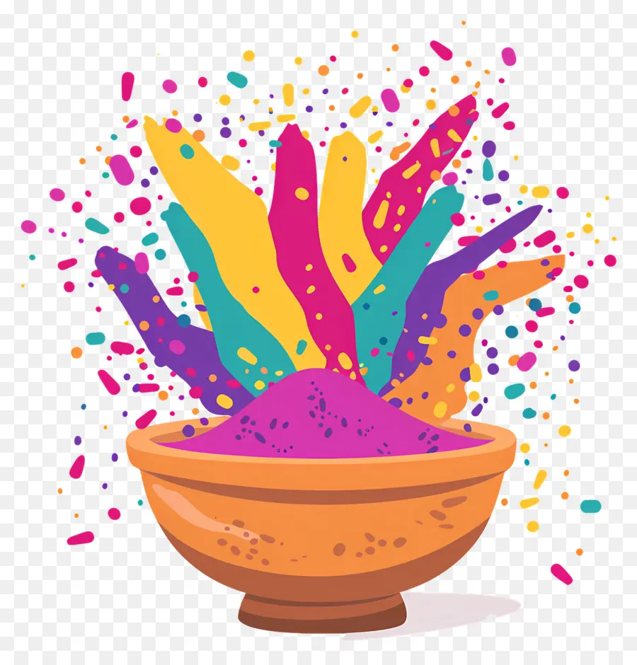 Fond De Holi，Poudres Colorées PNG