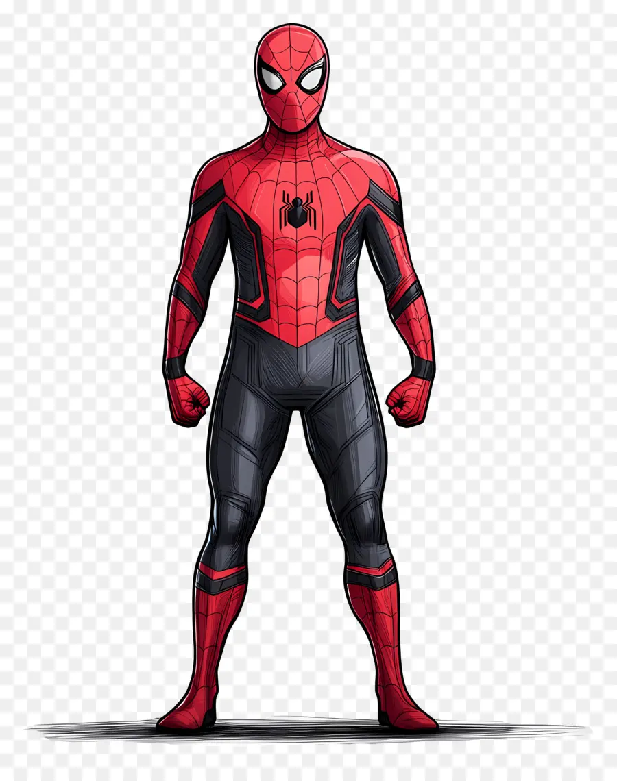 Spiderman Debout，Pose De Spider Man En Action PNG