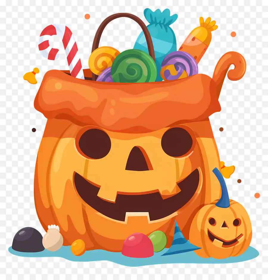 Panier D'halloween，Sac De Citrouille PNG