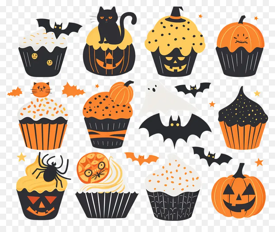 Petits Gâteaux D'halloween，Chat PNG