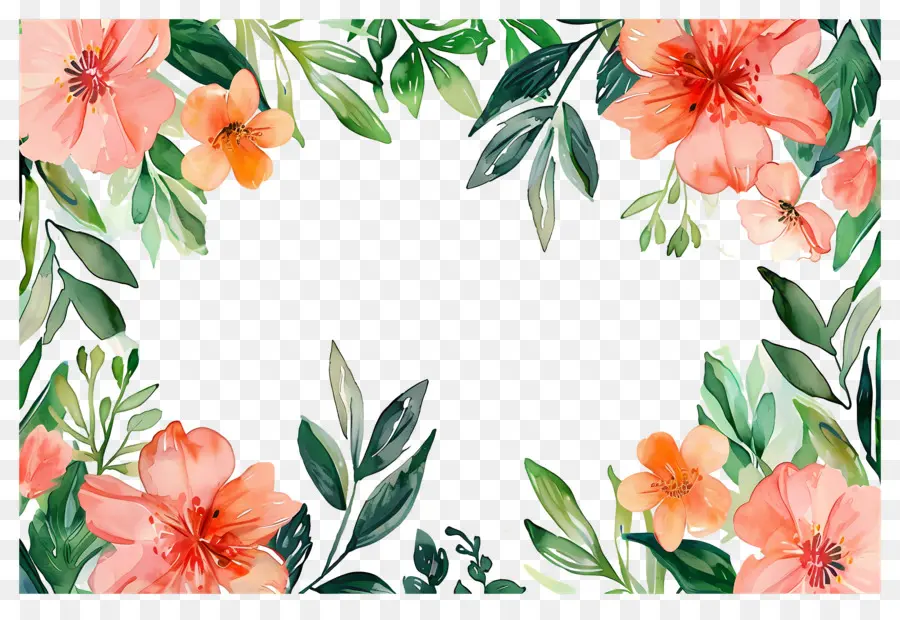 Fond Floral，Bordure Florale PNG