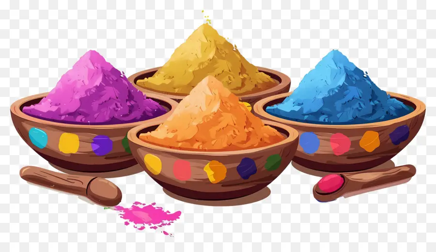 Fond De Holi，Poudres Colorées PNG