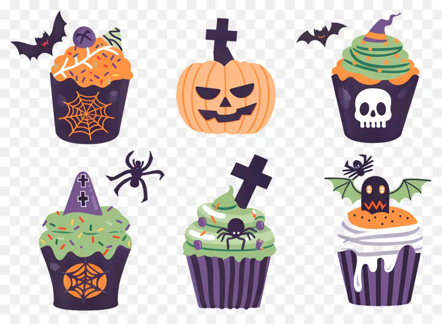 Petits Gâteaux D'halloween，Citrouille PNG