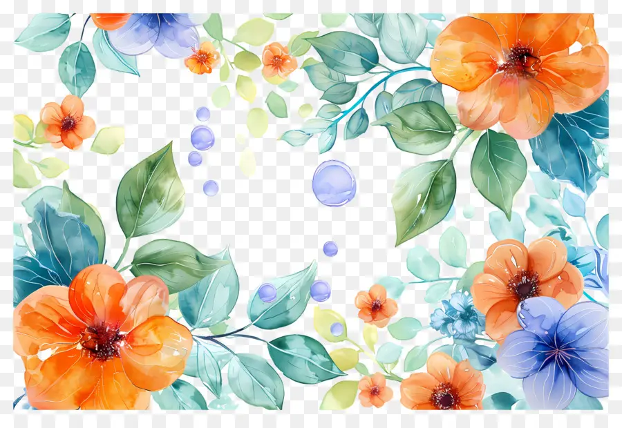 Fond Floral，Cadre Floral PNG