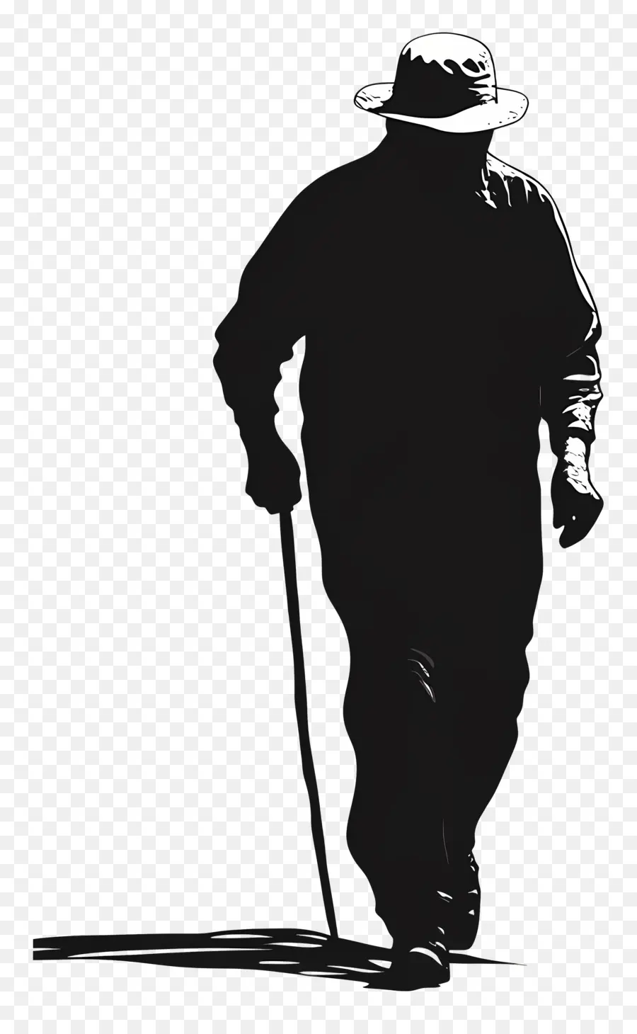 Silhouette De Vieil Homme，Âgé PNG