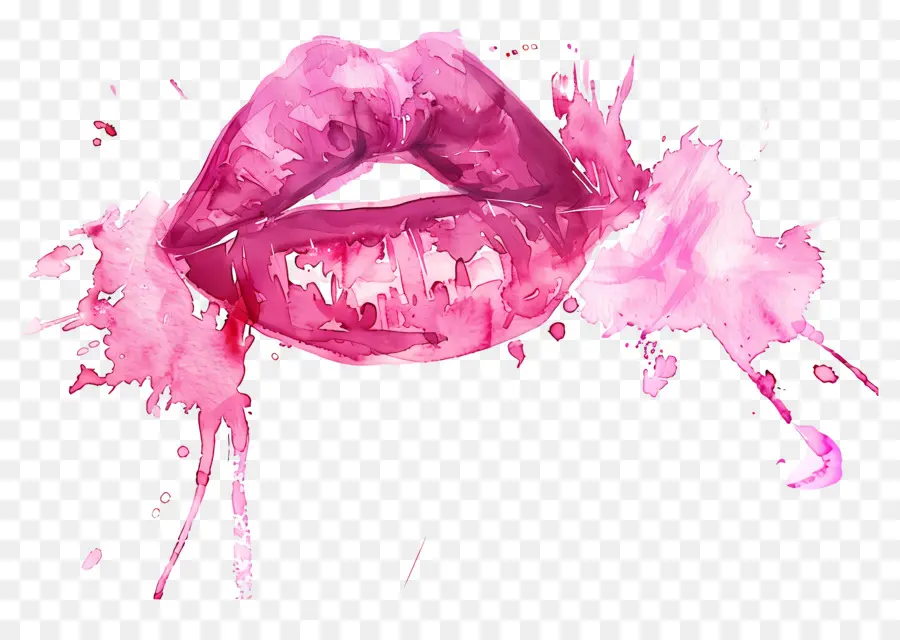 Tache De Baiser，Lèvres Aquarelle PNG