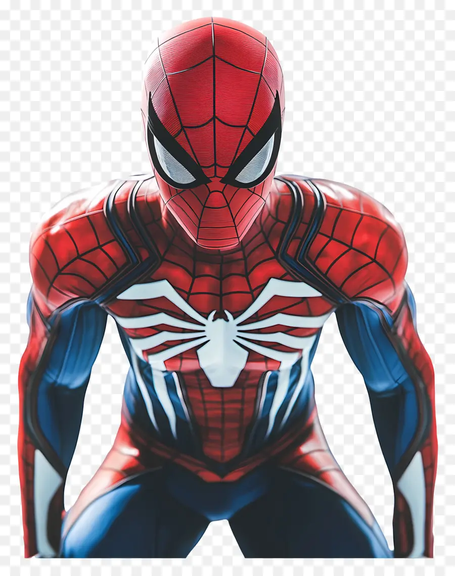 Spiderman Debout，Spider Man En Costume Rouge Et Bleu PNG