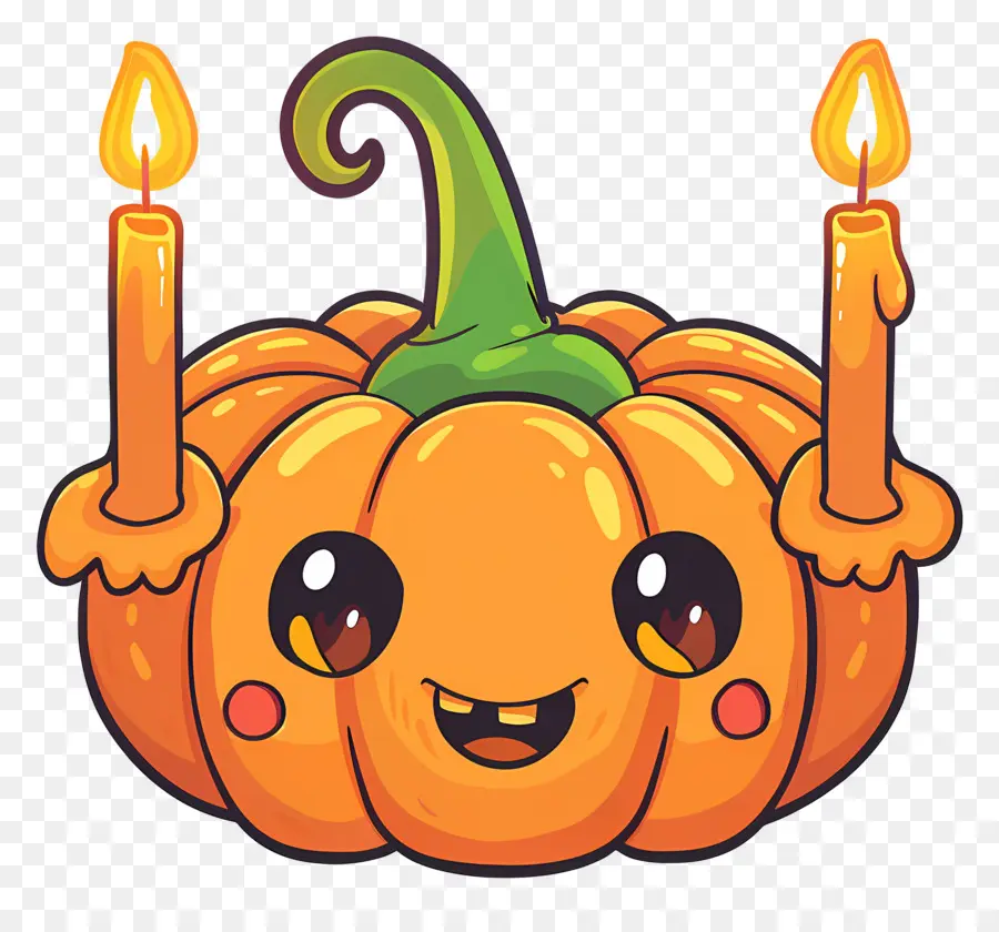 Bougies D'halloween，Citrouille PNG