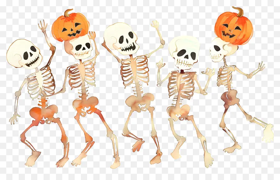 Squelettes D'halloween，Squelettes Dansants PNG