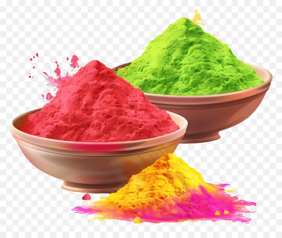 Fond De Holi，Poudre Colorée PNG