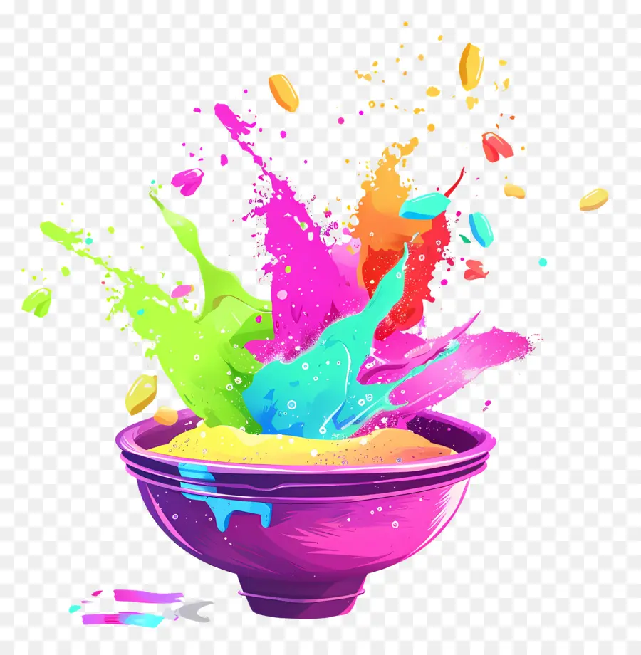 Fond De Holi，Éclaboussure De Couleur PNG