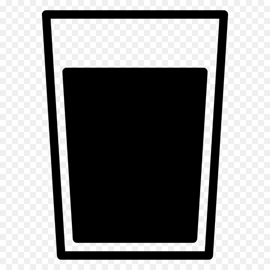 Tasse D'eau，Verre Noir PNG