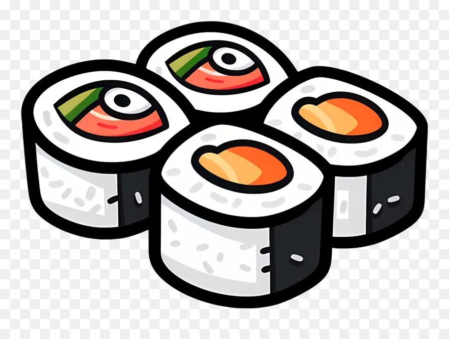 Sushis Mignons，Rouleaux De Sushi PNG