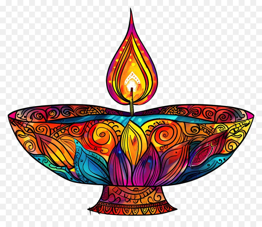 Diwali Diya，Diya Artistique PNG