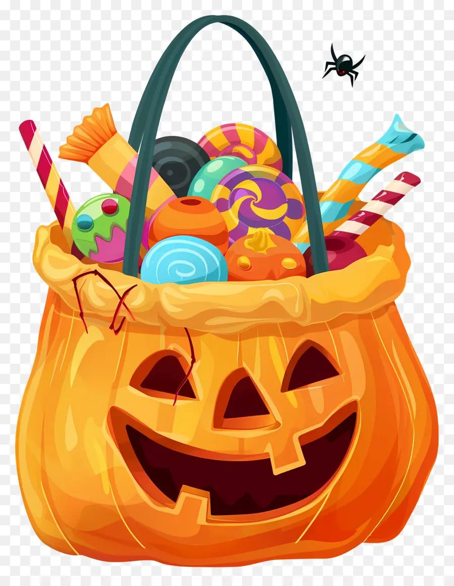 Panier D'halloween，Panier De Bonbons à La Citrouille PNG