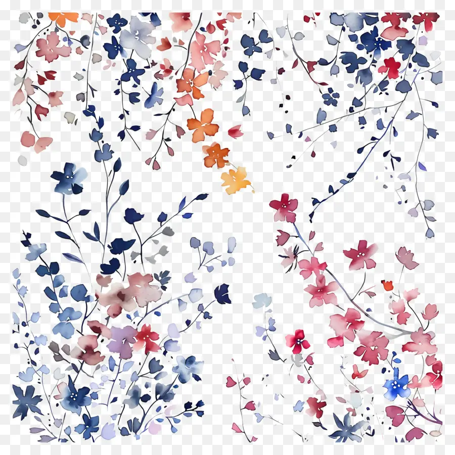 Fond De Fleurs，Motif Floral PNG