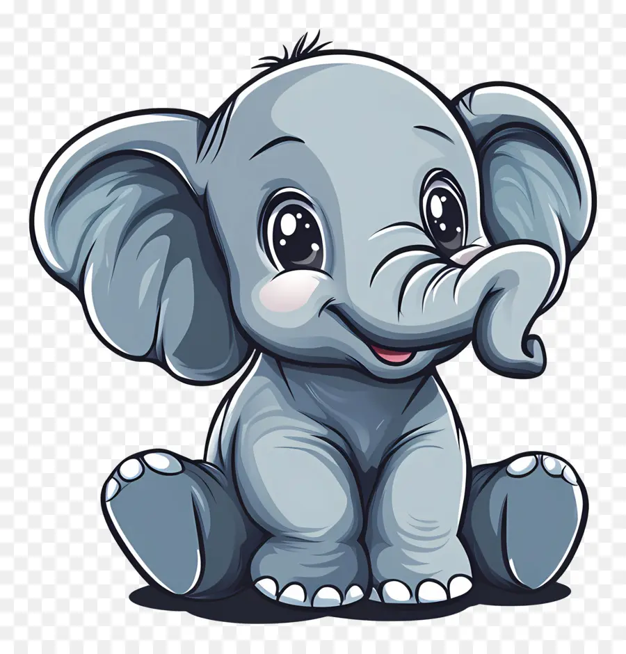 Bébé éléphant，Éléphant Bleu PNG