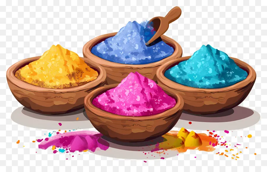 Fond De Holi，Poudres Colorées PNG