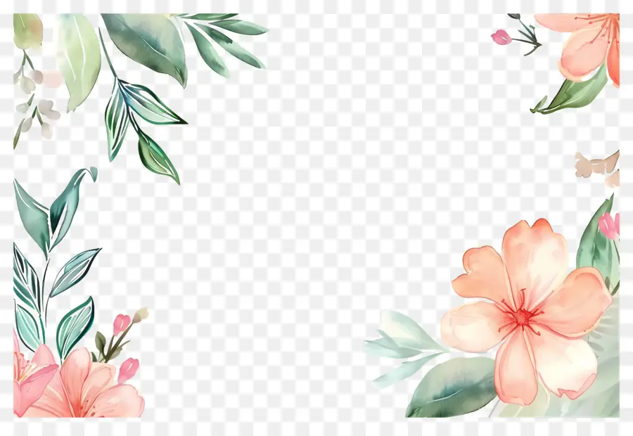 Fond Floral，Bordure Florale PNG