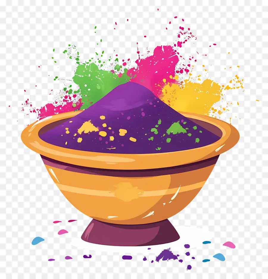 Fond De Holi，Poudres Colorées PNG