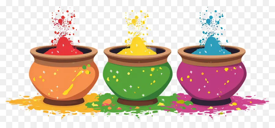 Fond De Holi，Poudres Colorées PNG