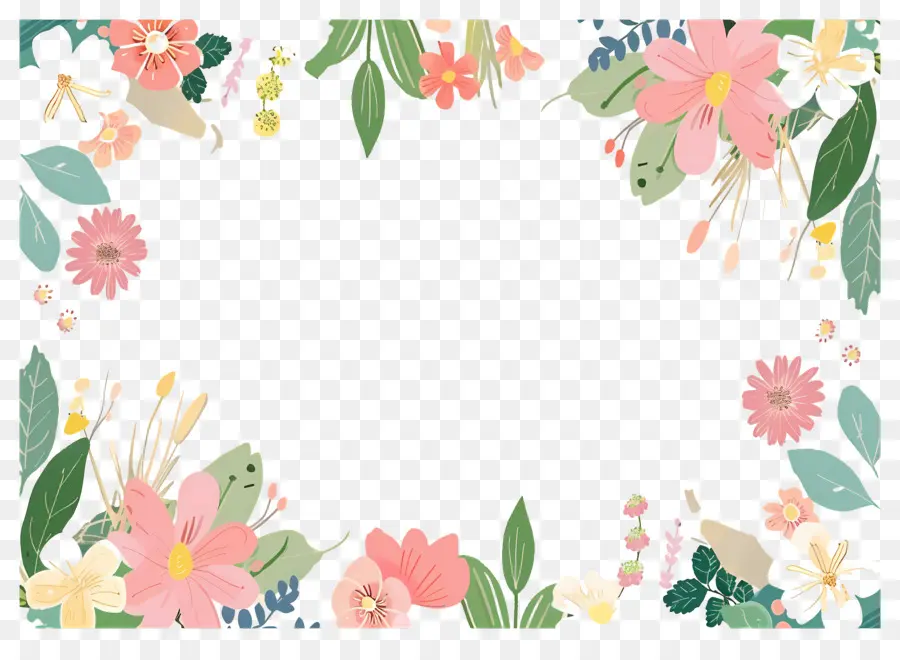 Fond Floral，Cadre Floral PNG