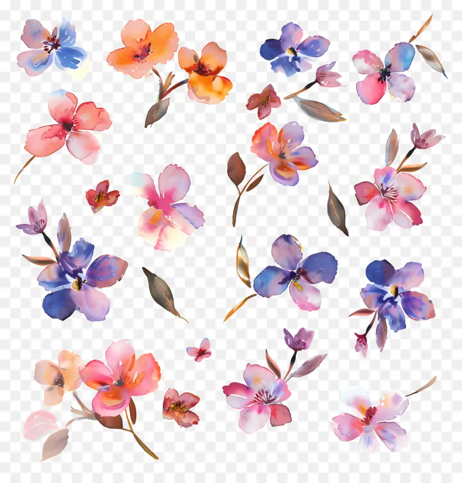 Fond De Fleurs，Fleurs Colorées PNG