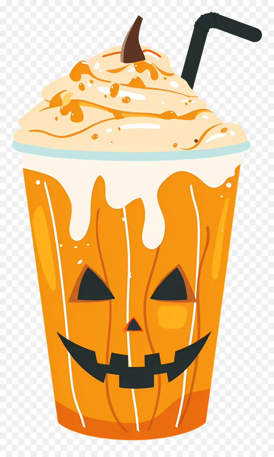 Milk Shake D'halloween，Boisson à La Citrouille PNG