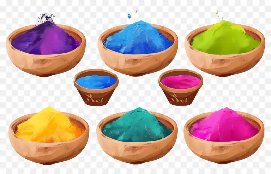 Fond De Holi，Poudre Colorée PNG