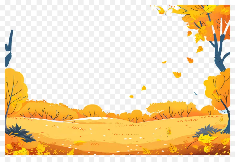 Fond D'automne，Feuilles D'automne PNG