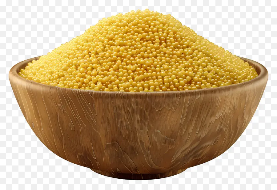 Cuisine Africaine，Couscous Dans Un Bol Noir PNG