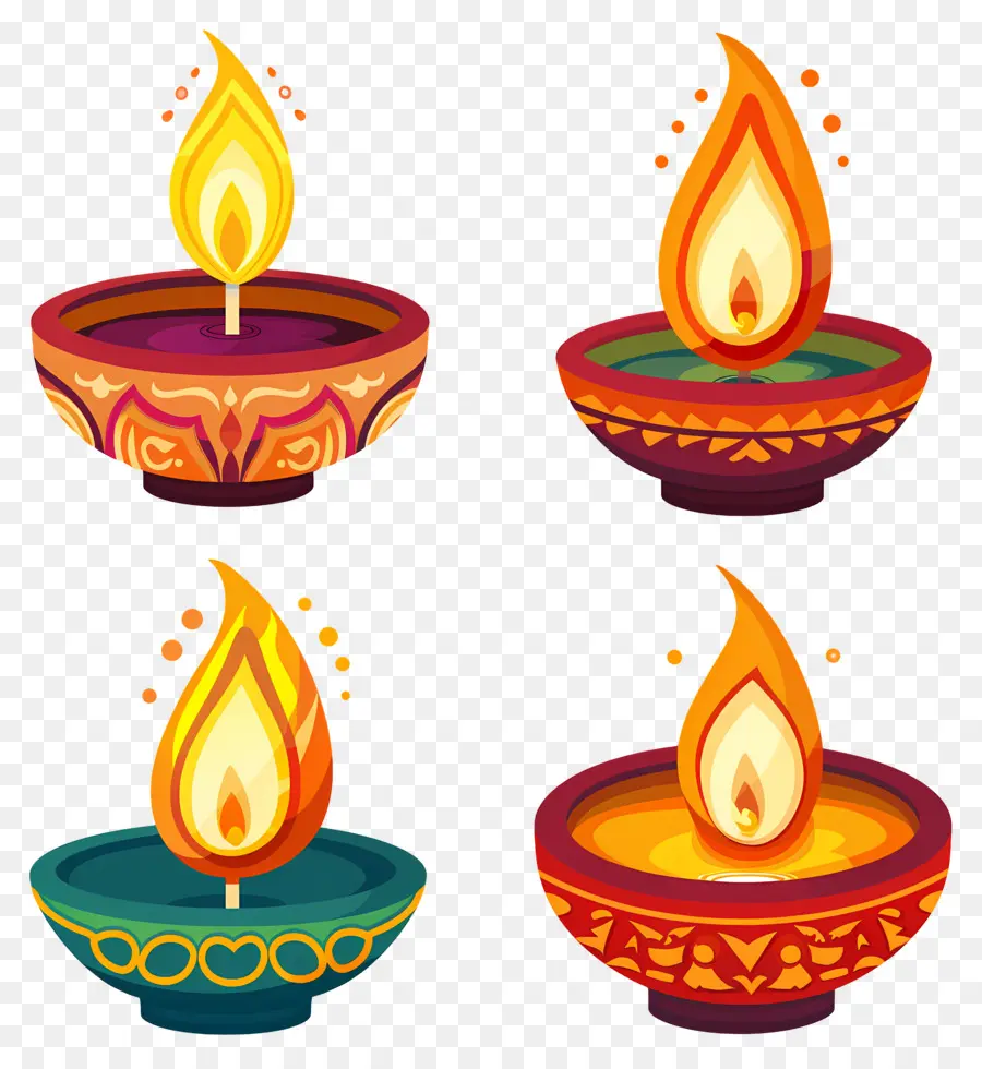 Bougie De Diwali，Diya Décoratif PNG