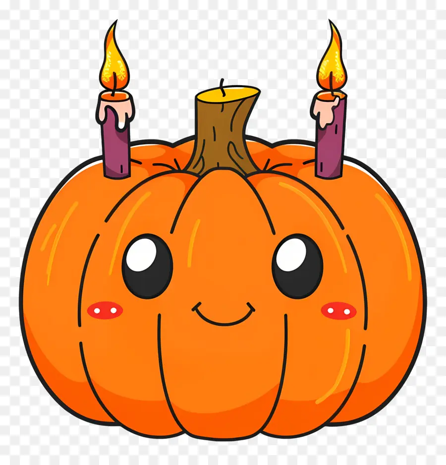 Bougies D'halloween，Citrouille PNG